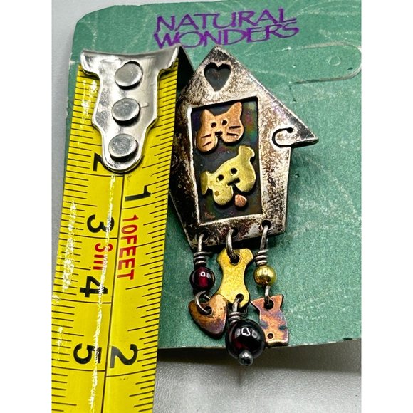 Far Fetched Brand Tack Pin Mixed Metal Sterling Copper Brass Cat Dog Jewelry - Picture 7 of 7